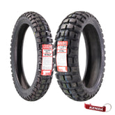 Kenda Big Block 110/80B19 Front & 150/70B18 Rear Tubeless Tire Set with Keychain